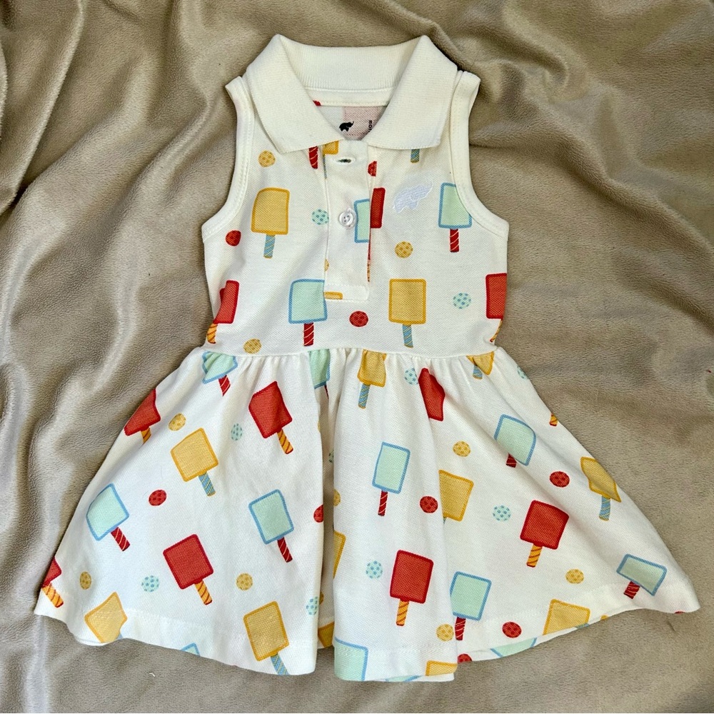 Monica + Andy Pickleball Party Print Tennis Dress 6-12 Mos